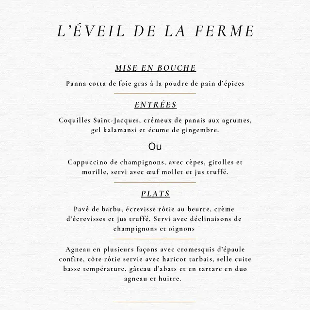 Les grands menus - Menus festifs de fin d’année au Segustero_Sisteron