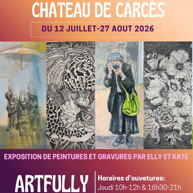 Exposition Elly et Kate: Artfully yours - peintures et gravures_Carcès