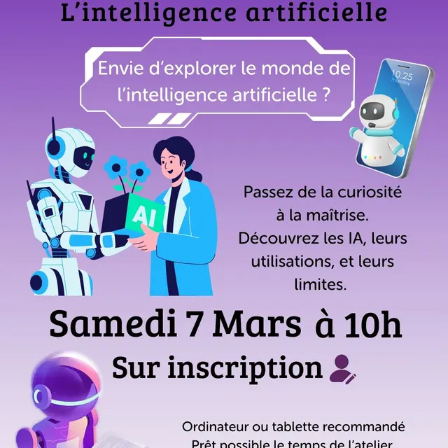 Atelier numérique - Découverte de l'Intelligence artificielle_Saint-Jean-Saint-Nicolas