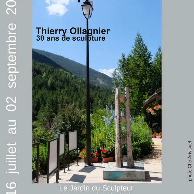 Affiche rétrospective - 30 ans de sculpture avec Thierry Ollagnier