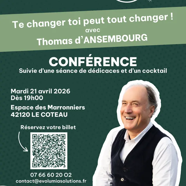 Affiche conférence Thomas D'Ansembourg