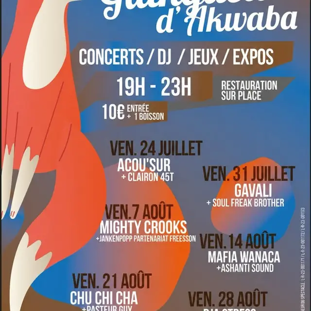 Les Guinguettes d'Akwaba - concerts / DJ / jeux / expos_Châteauneuf-de-Gadagne