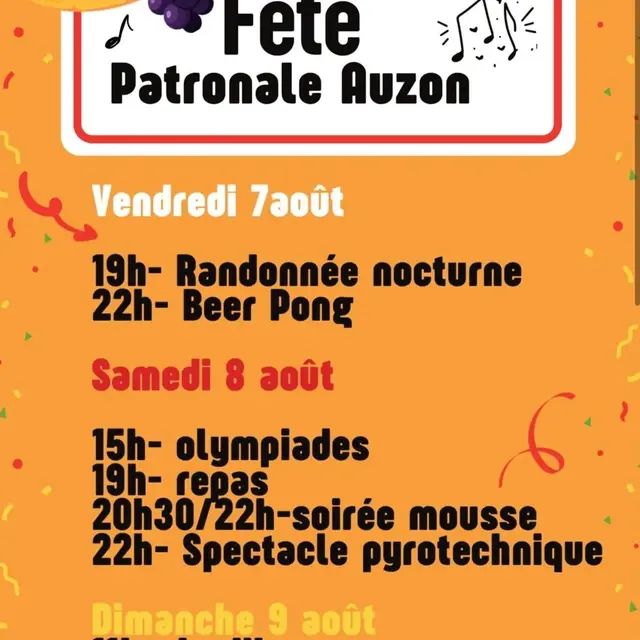 Fête patronale d'Auzon
