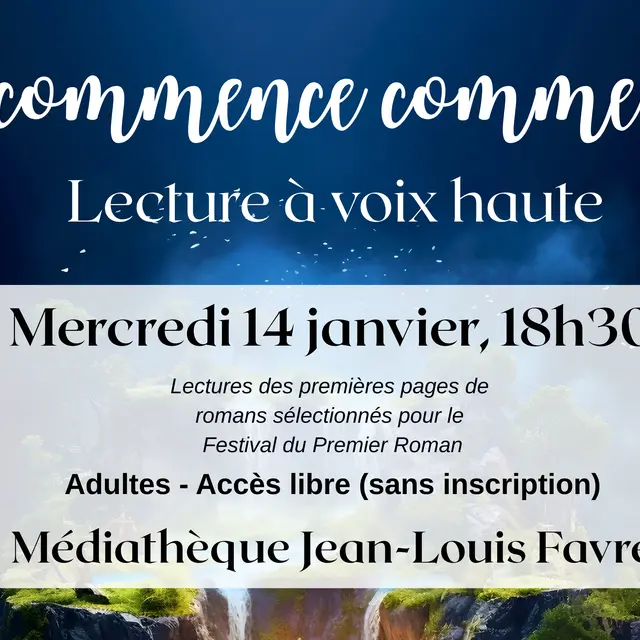 “Ça commence comme ça” Lectures à voix haute – Festival du Premier Roman