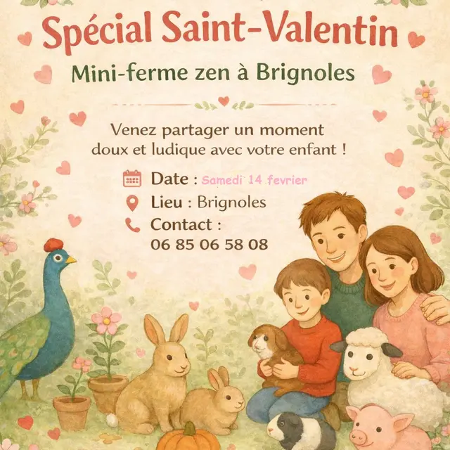 Atelier Saint-Valentin Parent/Enfant (enfant: 1 à 5ans)_Brignoles