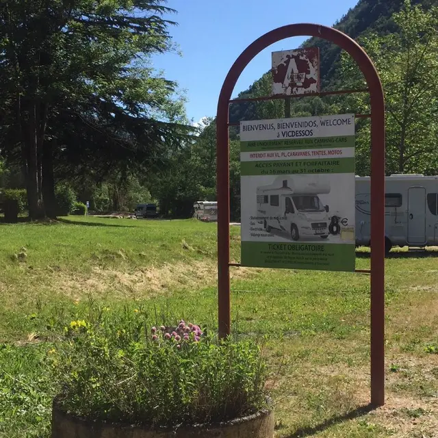 Aire de camping-cars à Vicdessos