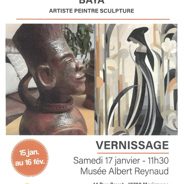 Exposition de peintures et sculptures : Baya