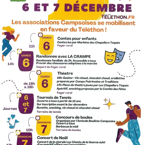 Concours sportifs, randonnée, spectacles, concert | Téléthon_Camps-la-Source