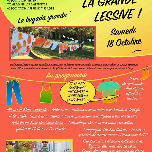 La Grande Lessive d'Anduze, journée créative et festive