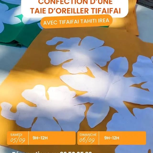 Atelier confection d'une taie d'oreiller tifaifai_Punaauia