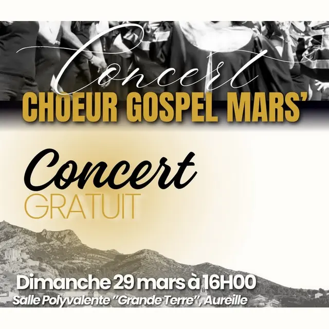 Concert : Choeur Gospel Mars' à Aureille 29.03.26