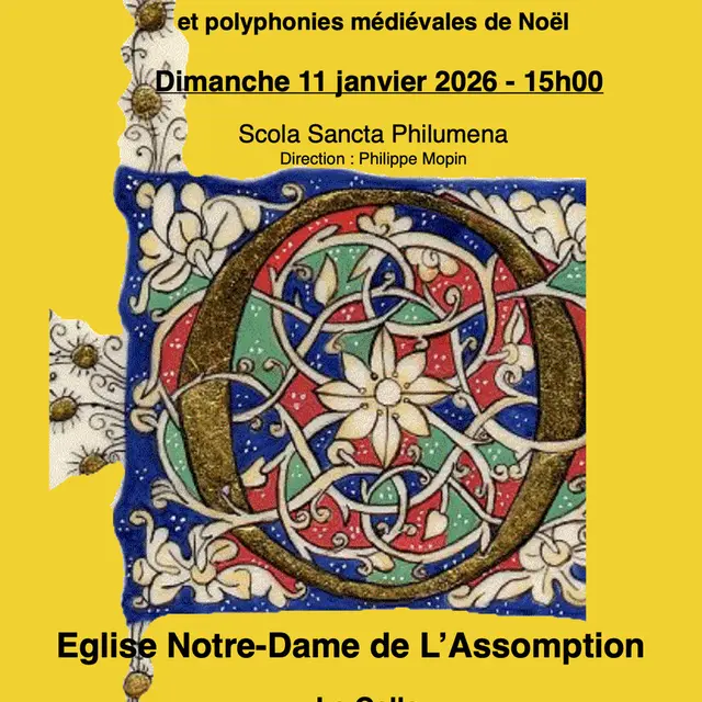 Concert : chant grégorien et polyphonies médiévales de Noël - Scola Sancta Philumena_La Celle