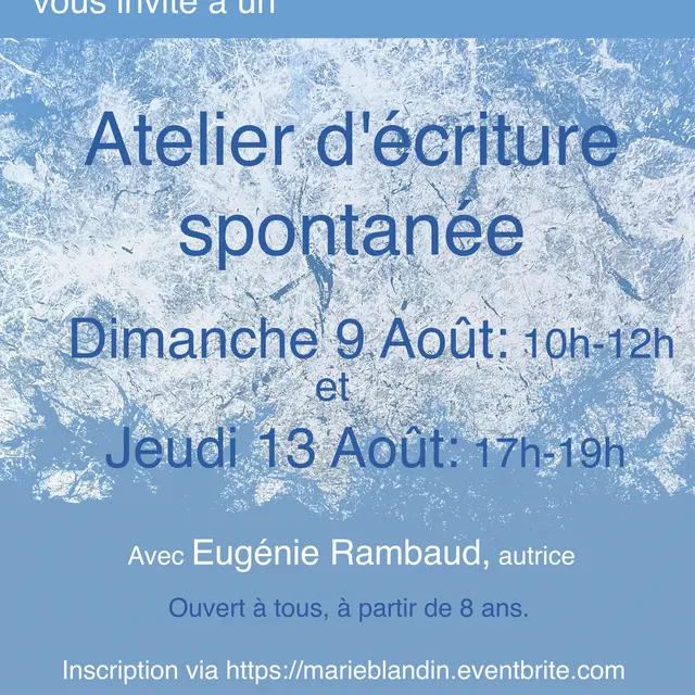 Atelier d'écriture spontanée à l'atelier galerie de Marie Blandin_La Couarde-sur-Mer