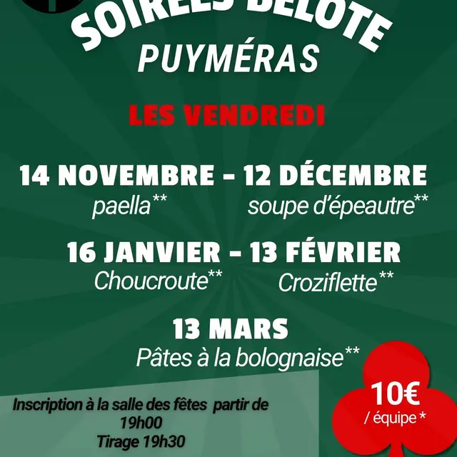 Soirée Belote_Puyméras