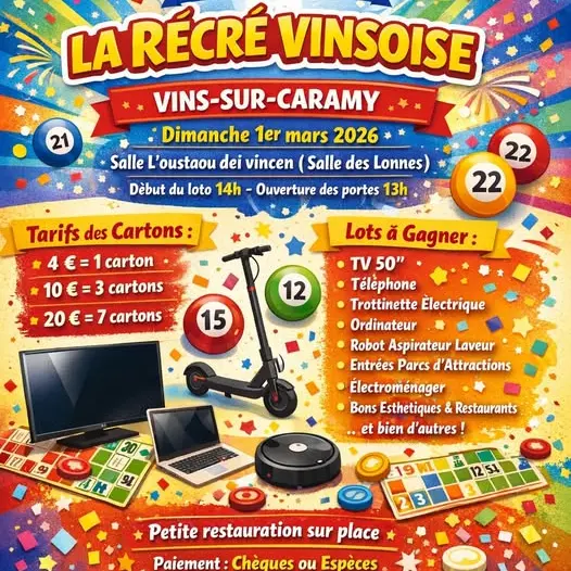 Loto de la Récré Vinsoise_Vins-sur-Caramy