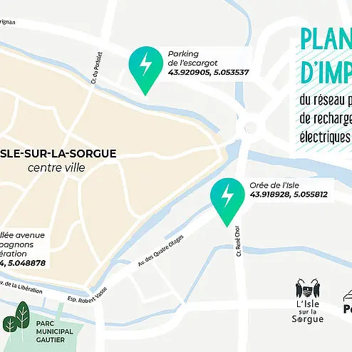 Borne de recharge Parking Escargot_L'Isle-sur-la-Sorgue