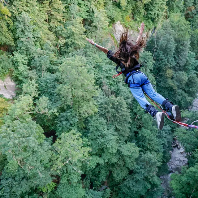 Saut élastique à Saint-Gervais