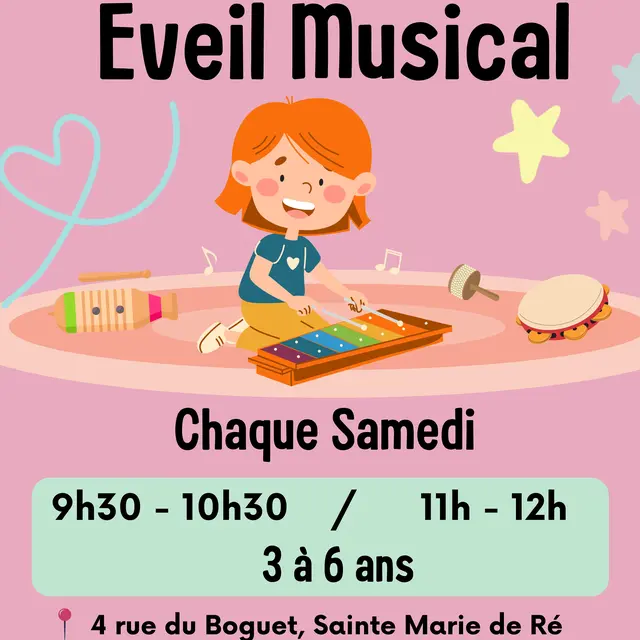 Affiche de l'atelier d'éveil musical