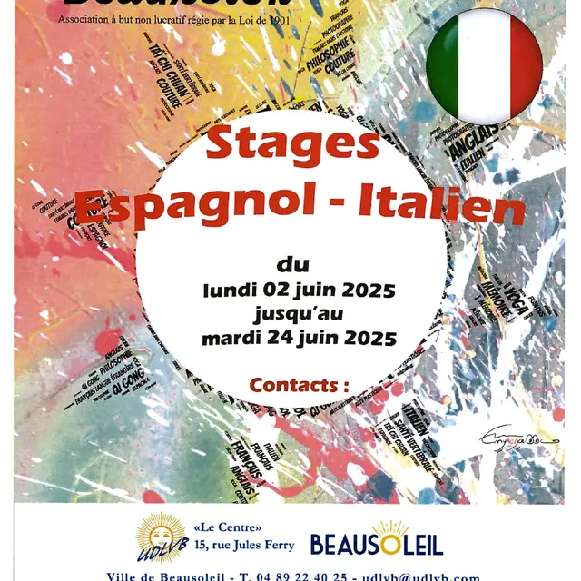 Stages espagnol - italien_Beausoleil