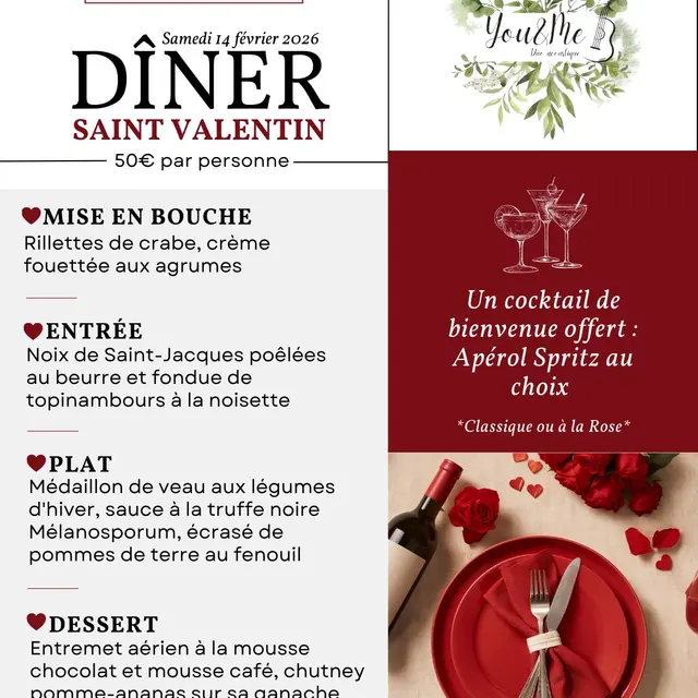 Dîner Saint Valentin à la Mule du Pape_Châteauneuf-du-Pape