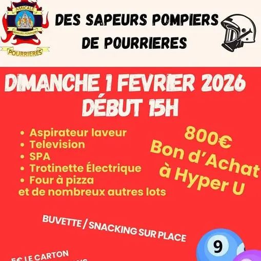 Super loto des Sapeurs Pompiers de Pourrières_Pourrières
