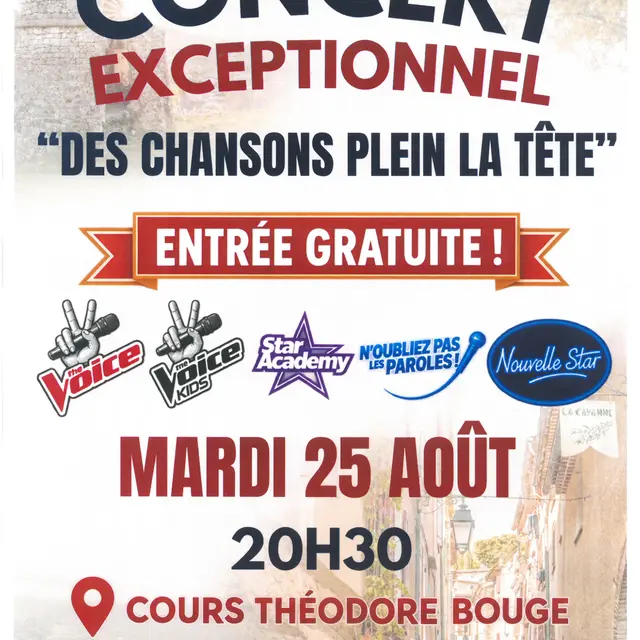 Concert exceptionnel - Des chansons plein la tête_Salernes