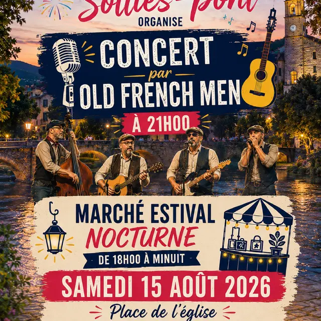 Marché estival nocturne et concert_Solliès-Pont