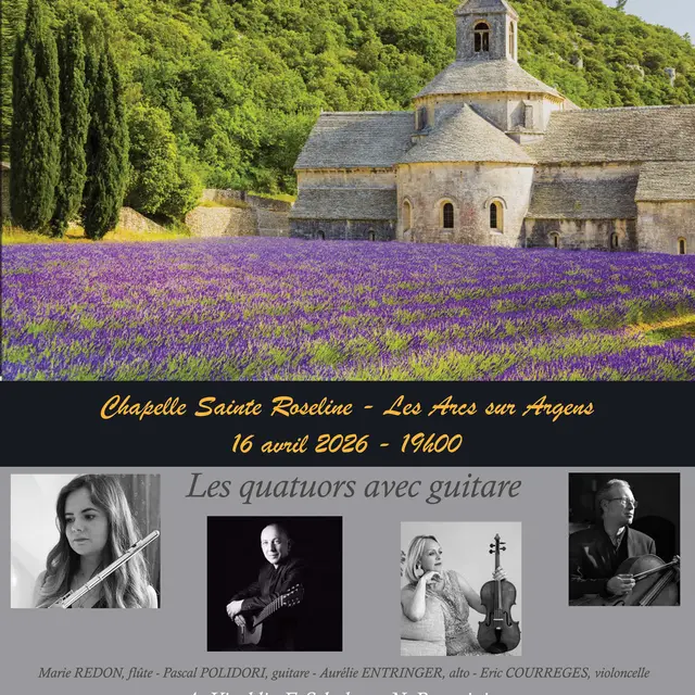 XIXè Festival de Musique des Chapelles- Les quatuors avec guitare_Les Arcs sur Argens