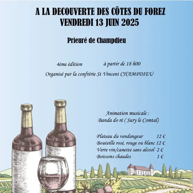 Fête de la St Vincent : A la découverte des côtes du Forez_Champdieu