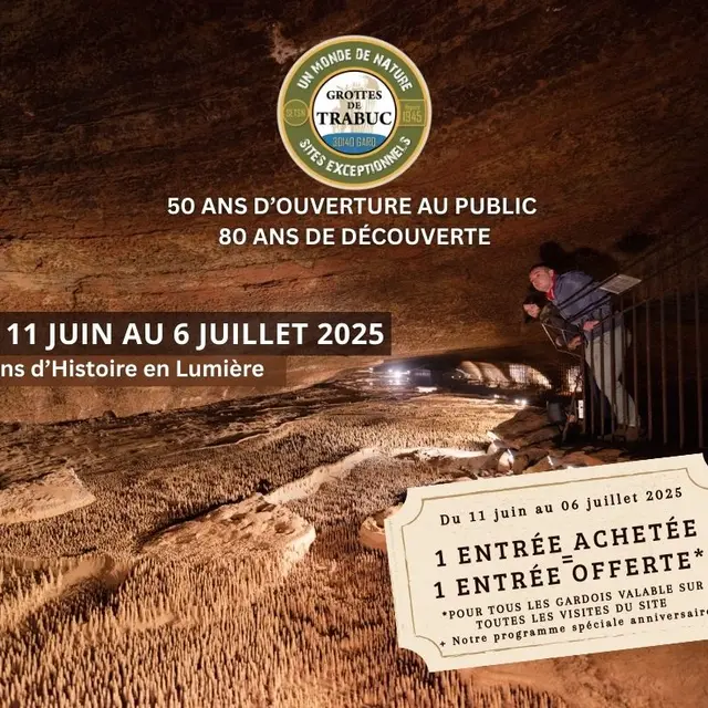 Grotte de Trabuc : 50 ans d’histoire en lumière_Mialet