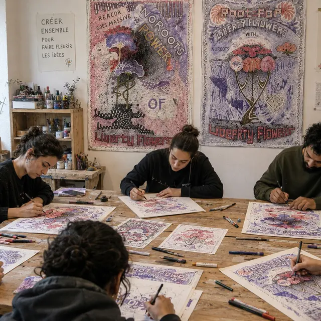 Atelier créatif « Des fleurs pour dire le monde » au Centre d'art_Jausiers