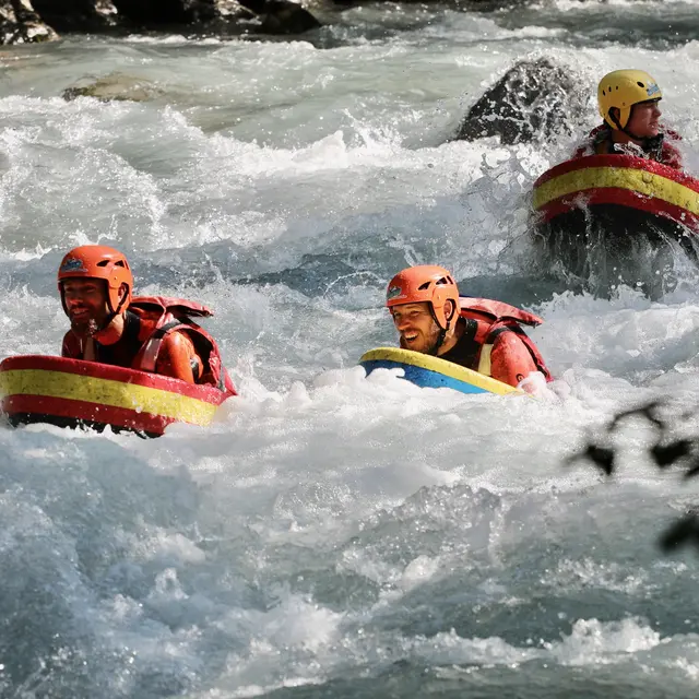 Hydrospeed sur les bords de l'Arve_Passy
