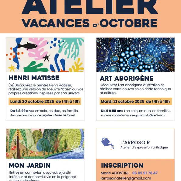 Ateliers octobre 2025