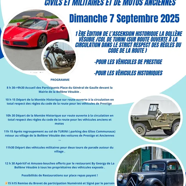 1 er Rassemblement de véhicules de prestige_La Bollène-Vésubie