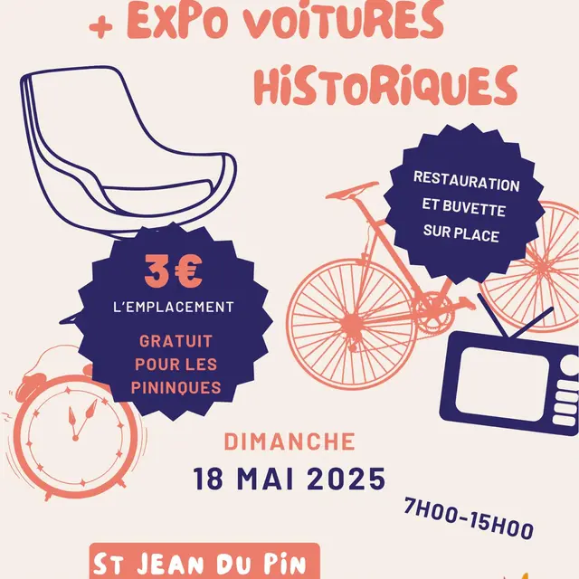 Vide grenier et exposition de voitures historiques_Saint-Jean-du-Pin