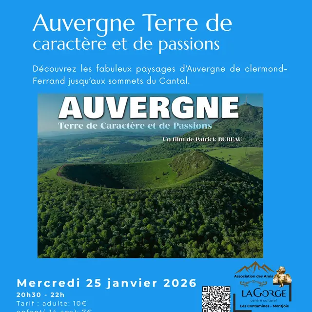 Documentaire Auvergne Terre de caractère et de passions au Centre Culturel de la Gorge_Les Contamines-Montjoie