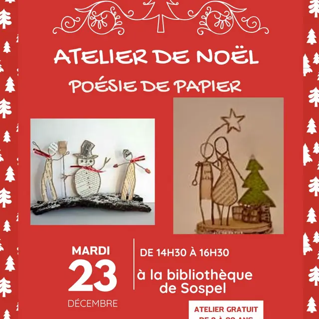 Atelier de Noël Poésie de papier_Sospel