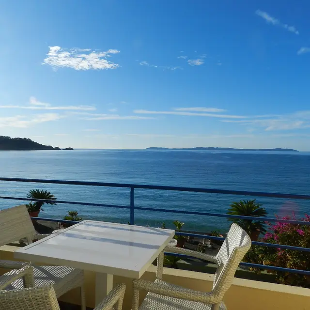 Terrasse d'une chambre avec vue