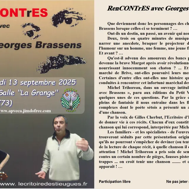 Concert RenCONTrES avec Gorges Brassens_Corbel