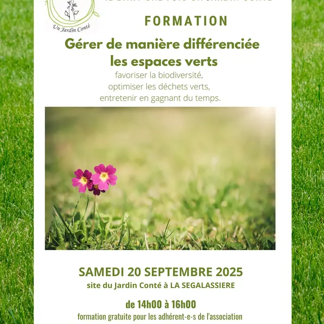 Formation Gérer de manière différenciée les espaces verts