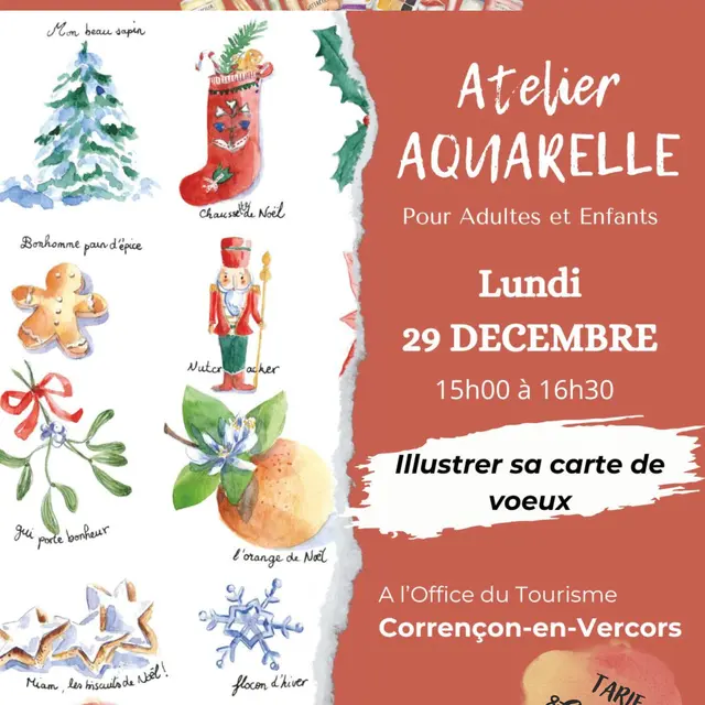 Atelier Aquarelle - Illustrer sa carte vœux_Corrençon-en-Vercors