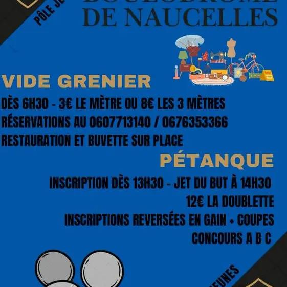 Vide grenier de l'USVA et concours de pétanque_Naucelles