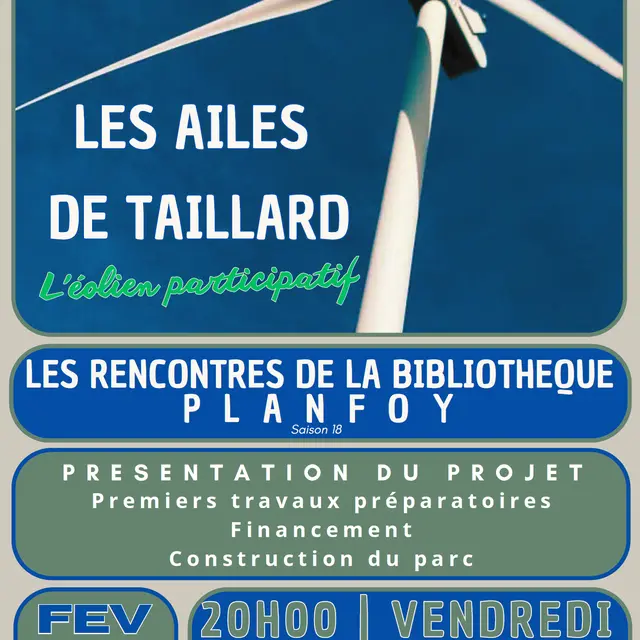 Les rencontres de la bibliothèque -Présentation/débat Les ailes de Taillard_Planfoy