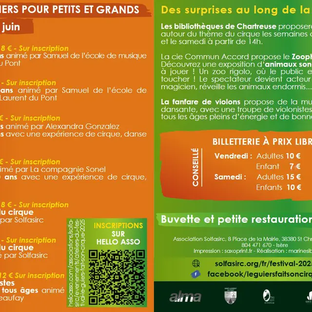 Festival le guier fait son cirque : Atelier découverte du cirque_Saint-Laurent-du-Pont