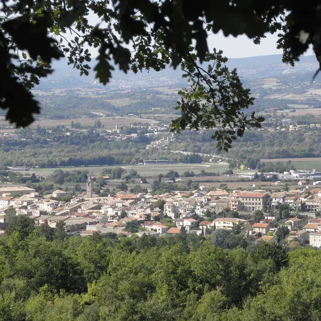 Vue d'Oraison de la ferme Mazan