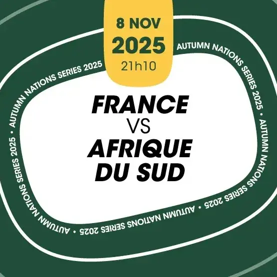Match de rugby France contre Afrique du Sud
