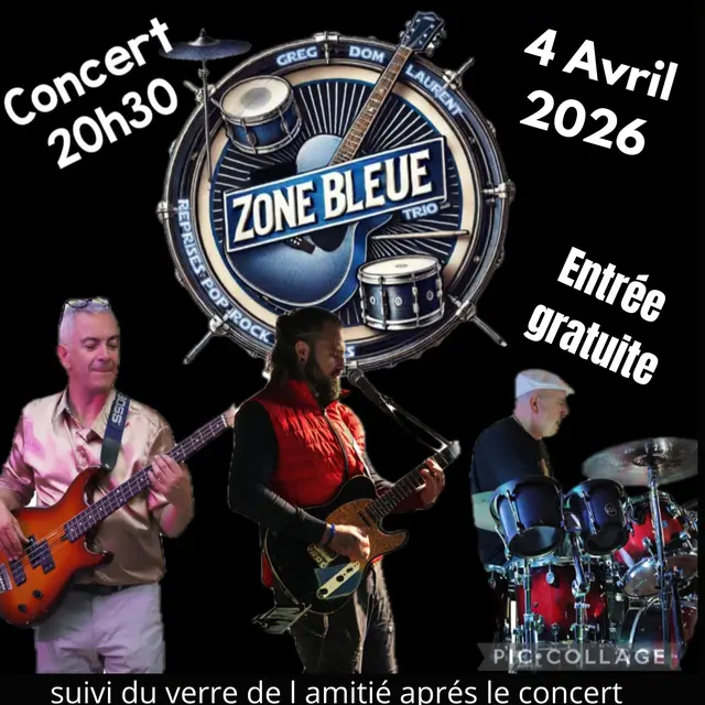 Concert : Zone bleue - Pop rock variete_Tavernes