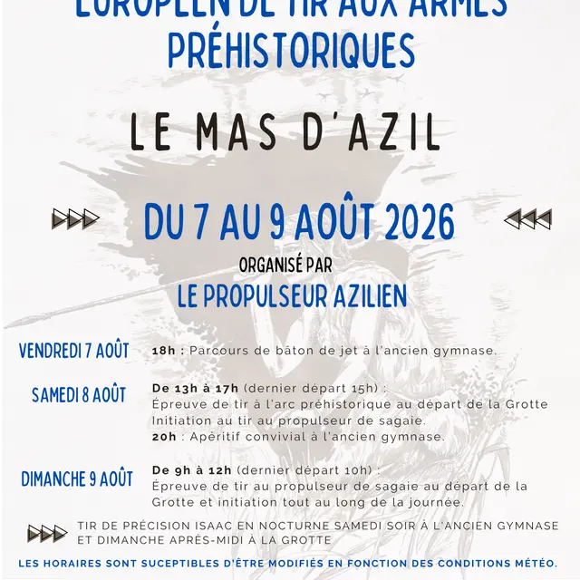 Championnat européen de tir aux armes préhistoriques_Le Mas-d'Azil