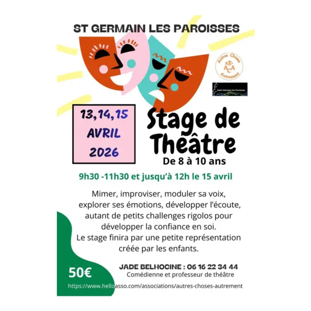 Stage de théâtre pour les 8 - 10 ans_Saint-Germain-les-Paroisses
