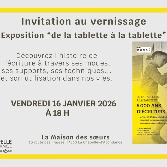 Vernissage exposition De la tablette à la tablette_La Chapelle-d'Abondance